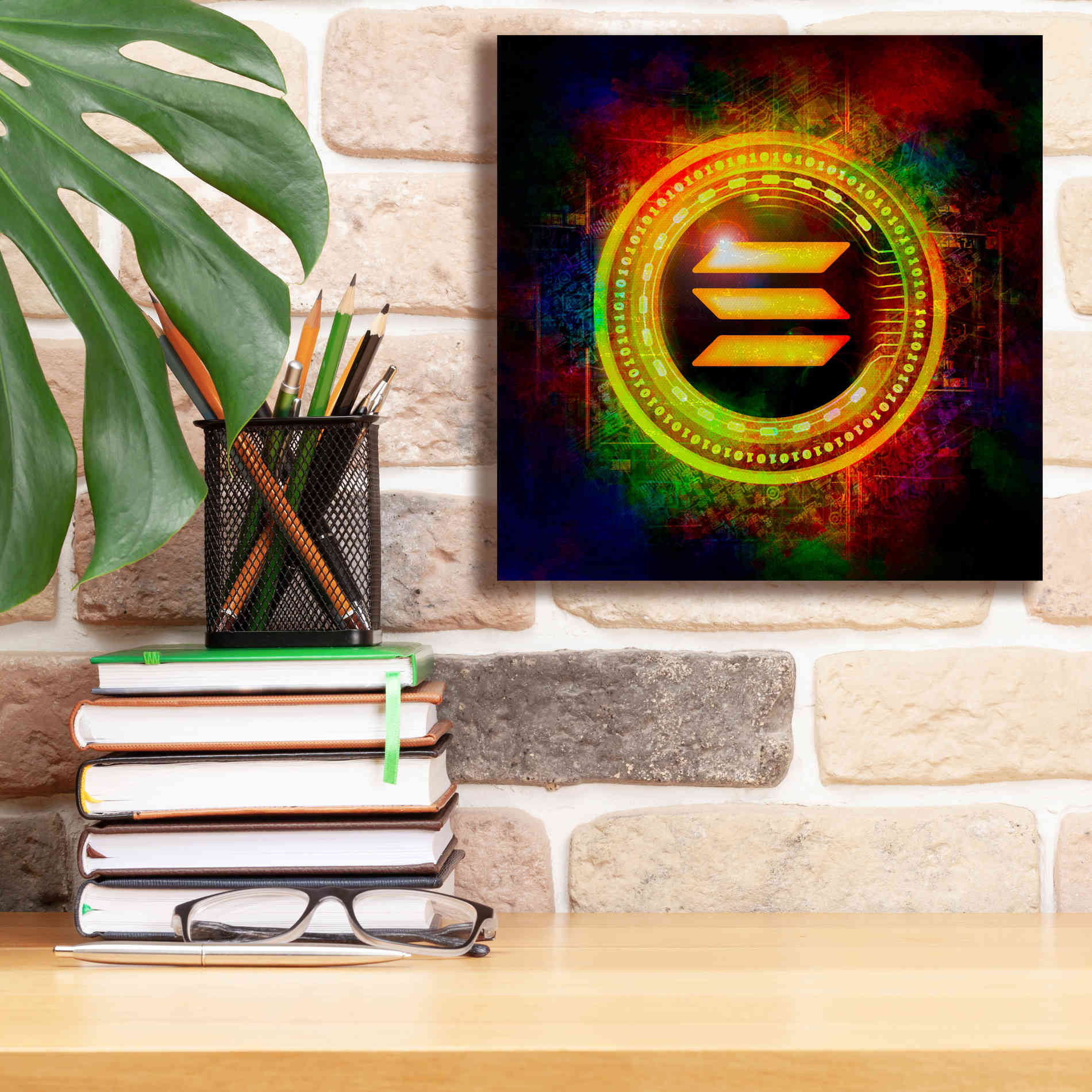 Epic Graffiti'Solana Better Than Gold' by Epic Portfolio Giclee Canvas Wall Art,12 x 12