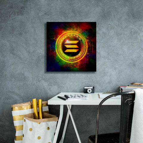 Image of Epic Graffiti'Solana Better Than Gold' by Epic Portfolio Giclee Canvas Wall Art,18 x 18
