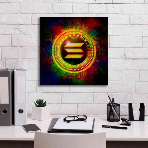 Image of Epic Graffiti'Solana Better Than Gold' by Epic Portfolio Giclee Canvas Wall Art,18 x 18
