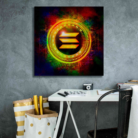 Image of Epic Graffiti'Solana Better Than Gold' by Epic Portfolio Giclee Canvas Wall Art,26 x 26