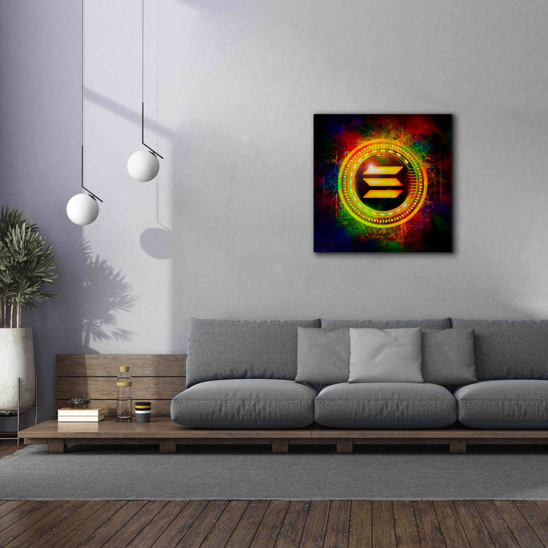 Epic Graffiti'Solana Better Than Gold' by Epic Portfolio Giclee Canvas Wall Art,37 x 37