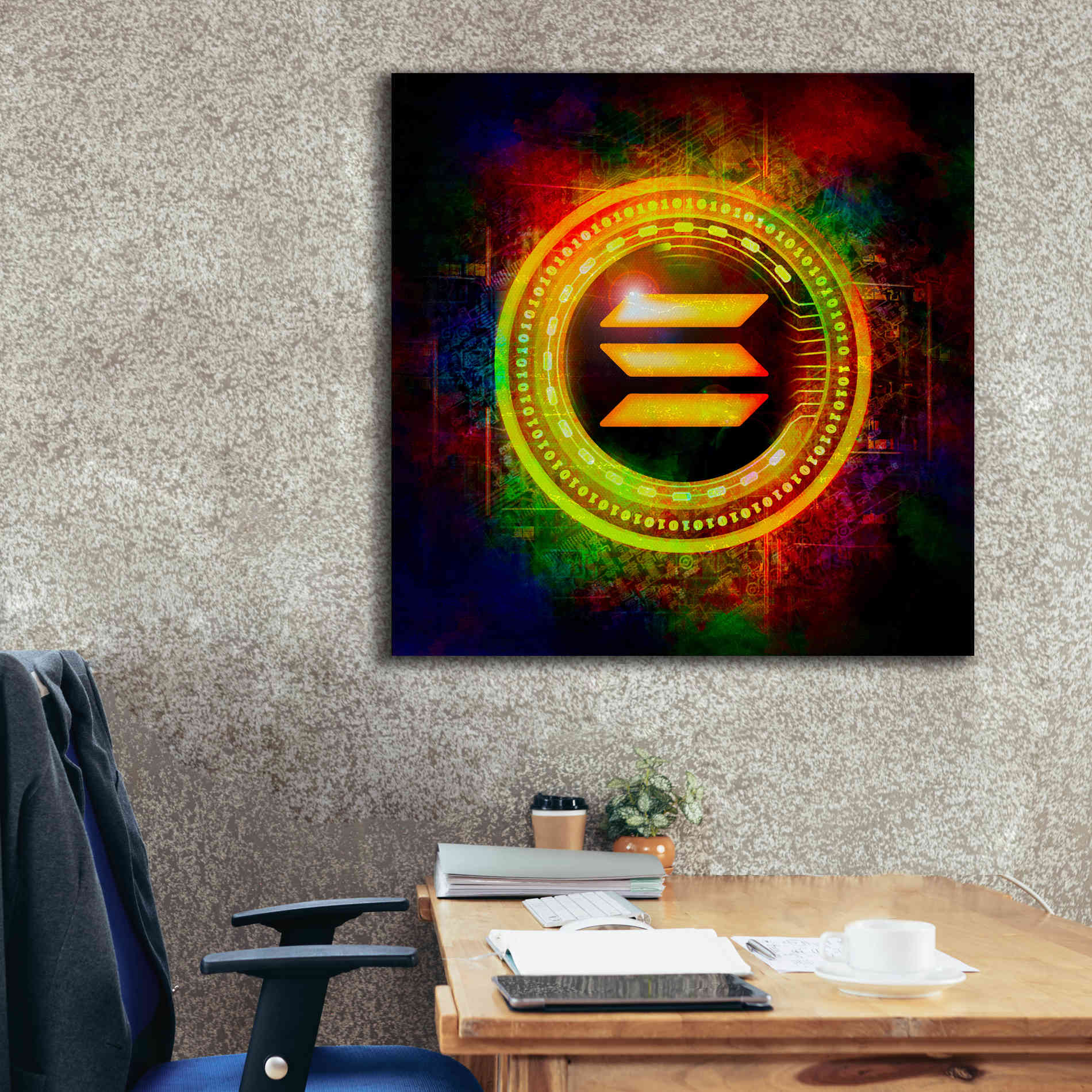 Epic Graffiti'Solana Better Than Gold' by Epic Portfolio Giclee Canvas Wall Art,37 x 37