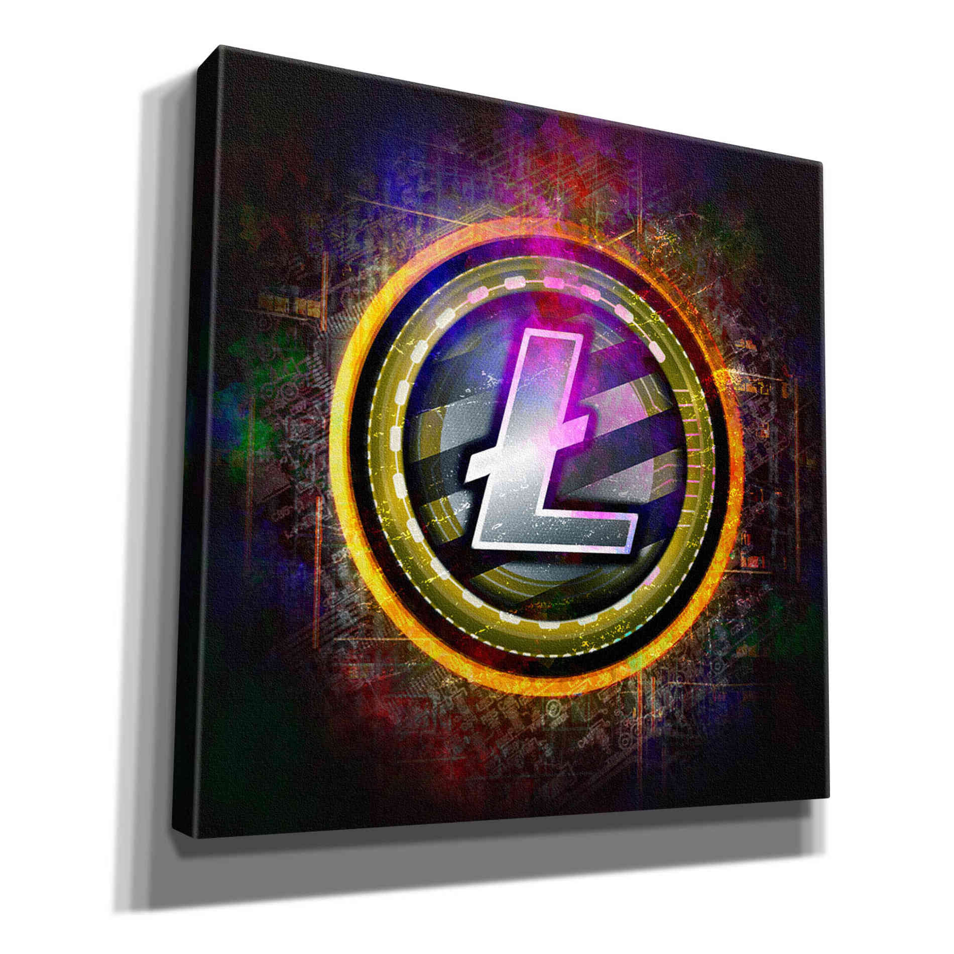 Epic Graffiti'Litecoin Better Than Gold' by Epic Portfolio Giclee Canvas Wall Art