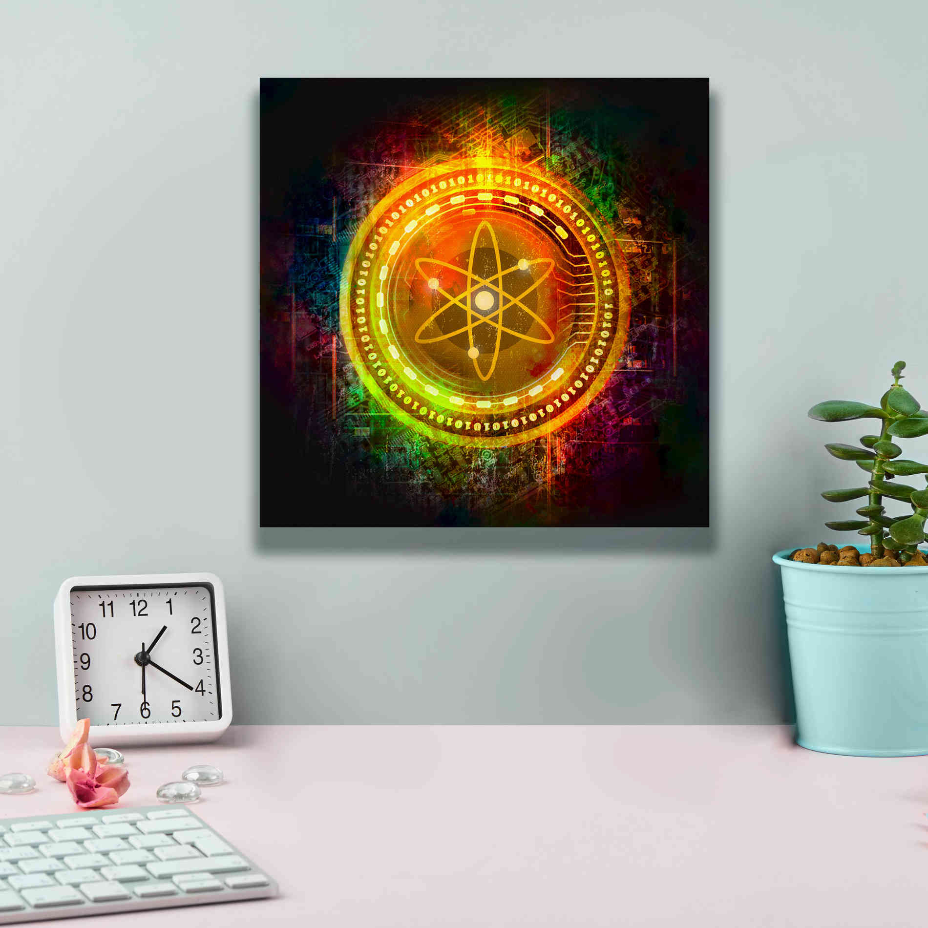 Epic Graffiti'Cosmos Better Than Gold' by Epic Portfolio Giclee Canvas Wall Art,12 x 12