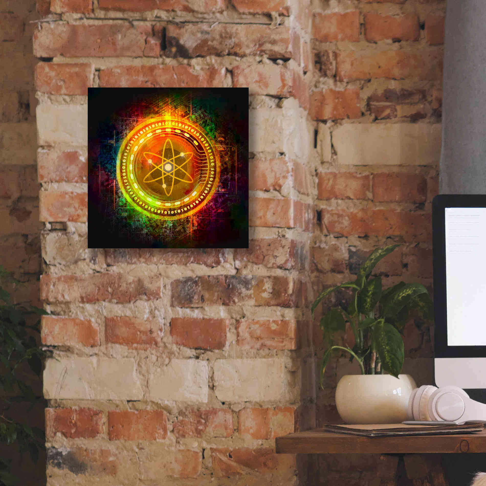 Epic Graffiti'Cosmos Better Than Gold' by Epic Portfolio Giclee Canvas Wall Art,12 x 12