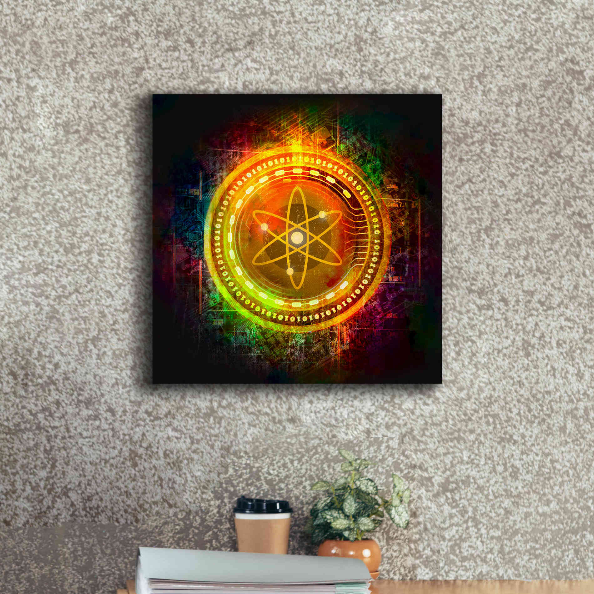 Epic Graffiti'Cosmos Better Than Gold' by Epic Portfolio Giclee Canvas Wall Art,18 x 18
