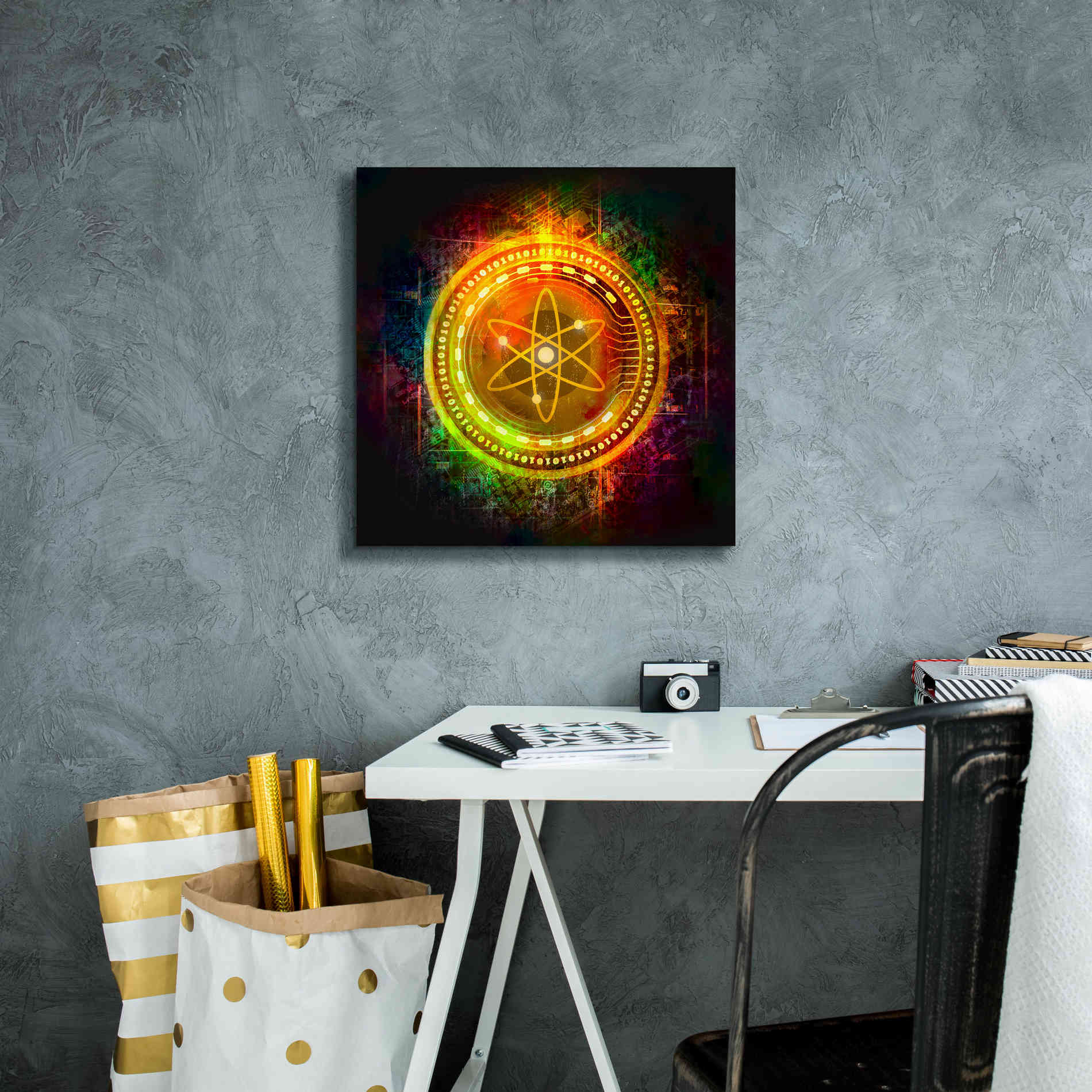Epic Graffiti'Cosmos Better Than Gold' by Epic Portfolio Giclee Canvas Wall Art,18 x 18