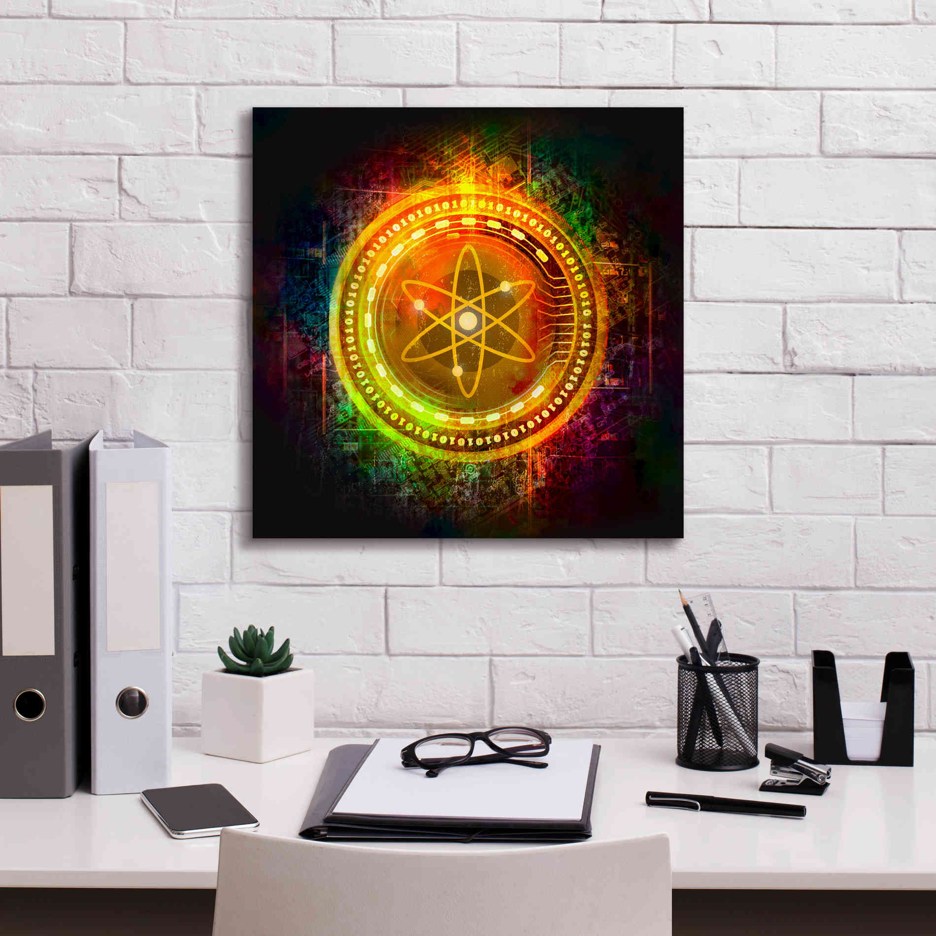 Epic Graffiti'Cosmos Better Than Gold' by Epic Portfolio Giclee Canvas Wall Art,18 x 18