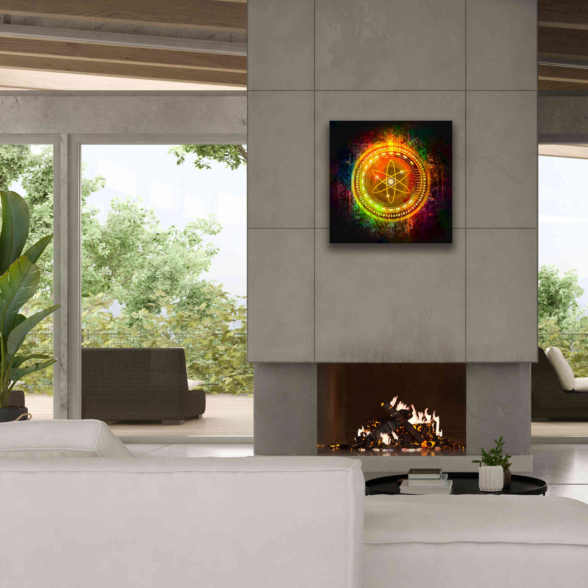 Epic Graffiti'Cosmos Better Than Gold' by Epic Portfolio Giclee Canvas Wall Art,26 x 26