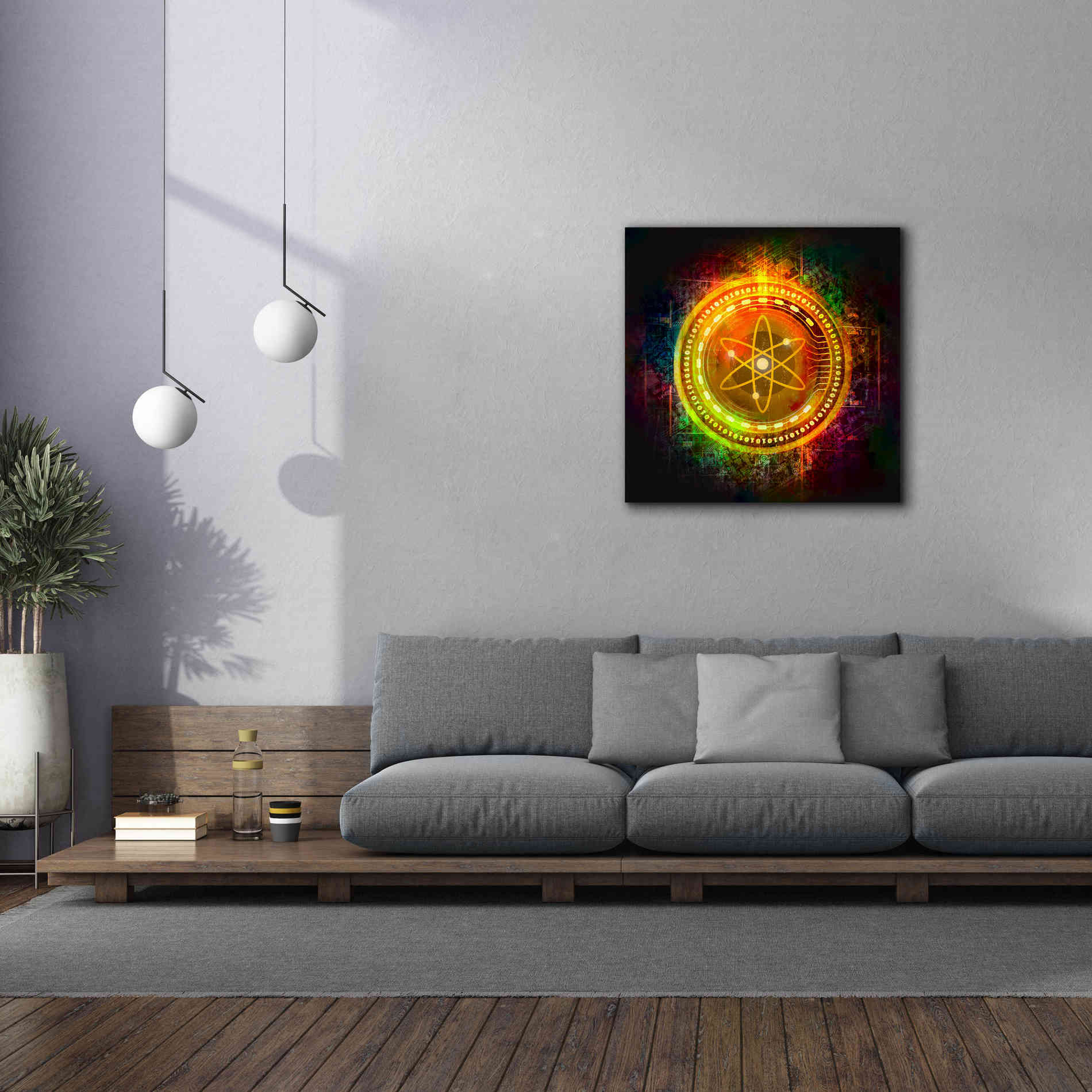 Epic Graffiti'Cosmos Better Than Gold' by Epic Portfolio Giclee Canvas Wall Art,37 x 37