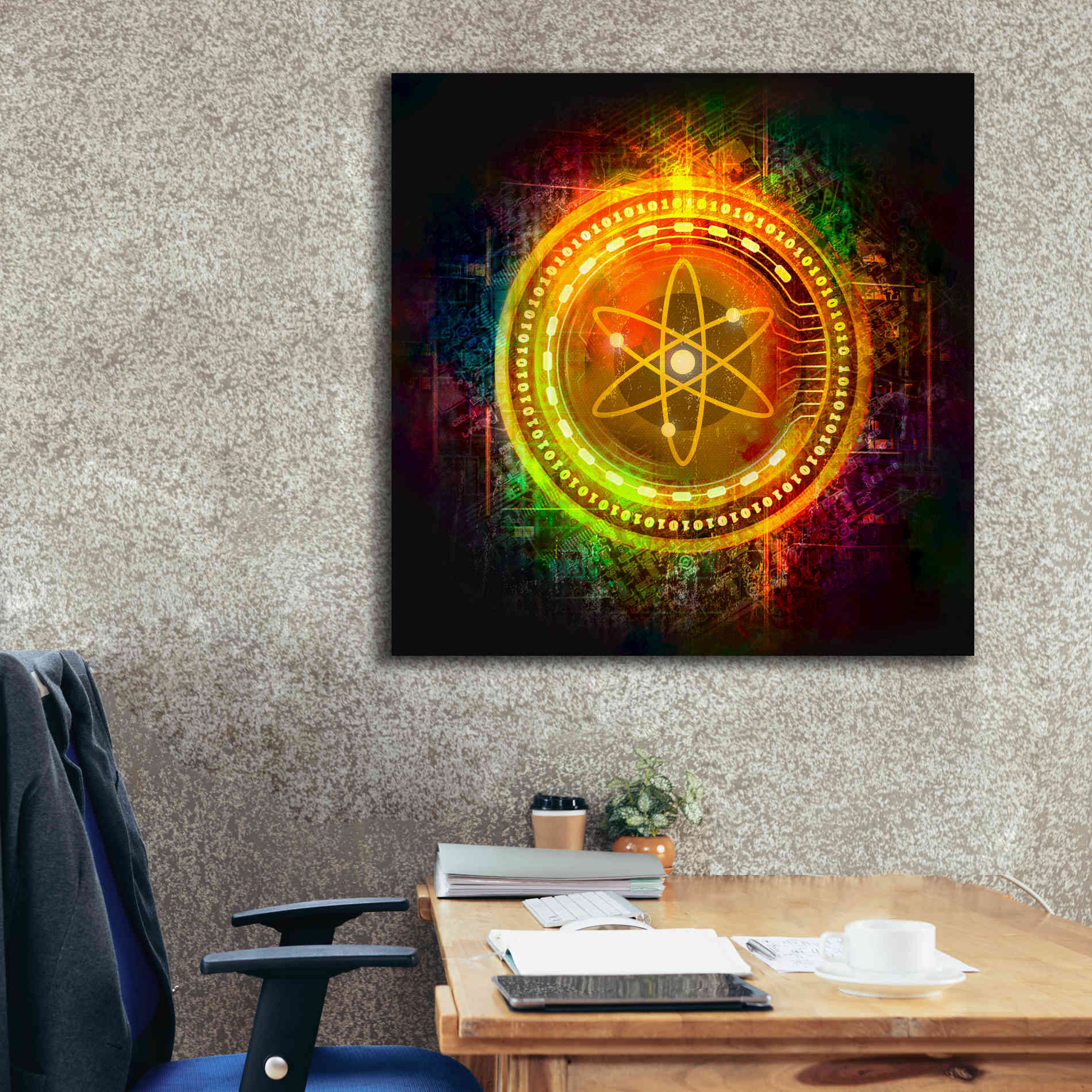 Epic Graffiti'Cosmos Better Than Gold' by Epic Portfolio Giclee Canvas Wall Art,37 x 37