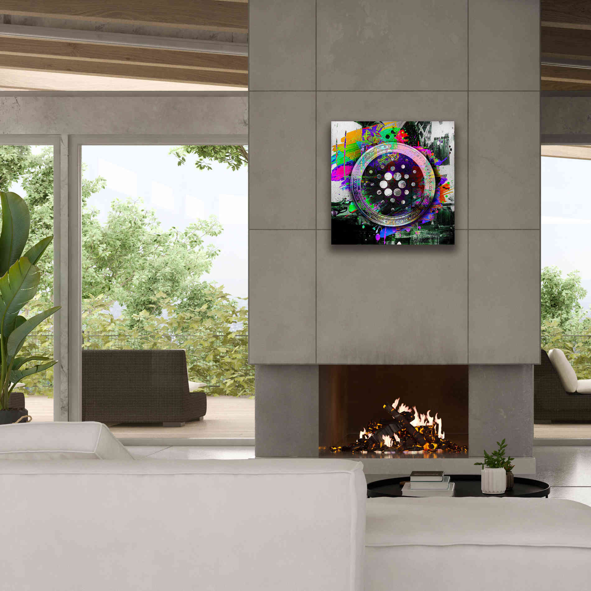 Epic Graffiti'Cardano Crypto Predator' by Epic Portfolio Giclee Canvas Wall Art,26 x 26