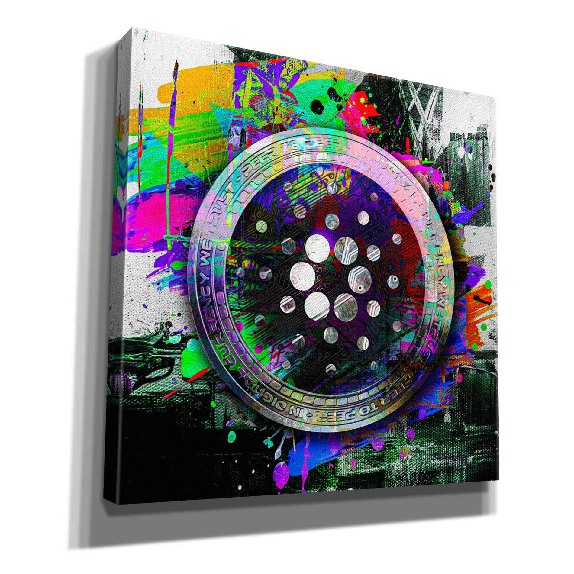 Epic Graffiti'Cardano Crypto Predator' by Epic Portfolio Giclee Canvas Wall Art