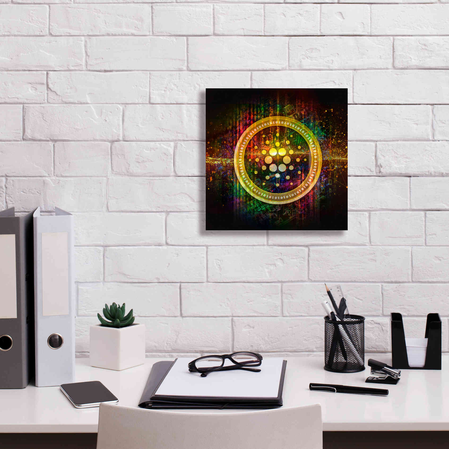 Epic Graffiti'Cardano Better Than Gold' by Epic Portfolio Giclee Canvas Wall Art,12 x 12