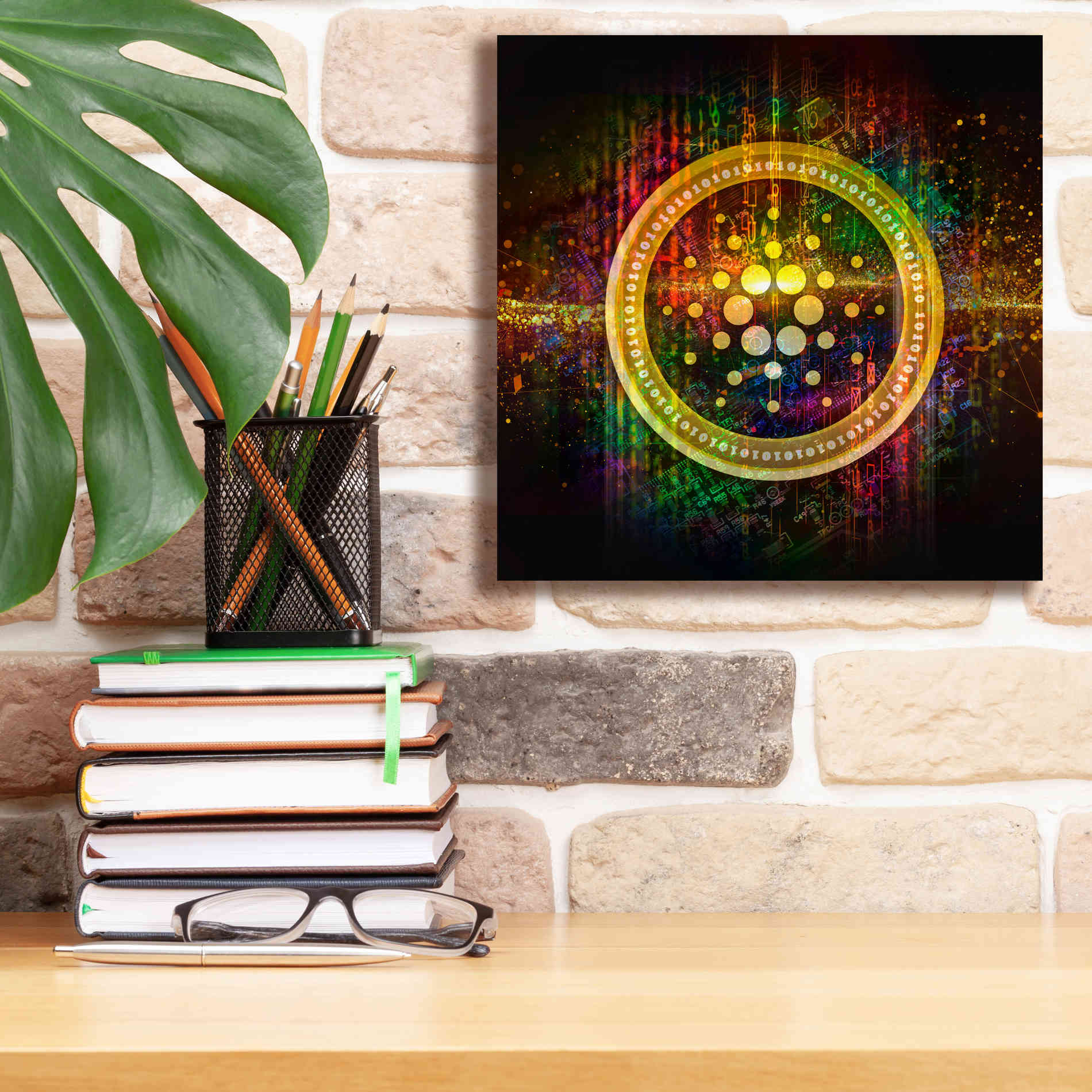 Epic Graffiti'Cardano Better Than Gold' by Epic Portfolio Giclee Canvas Wall Art,12 x 12
