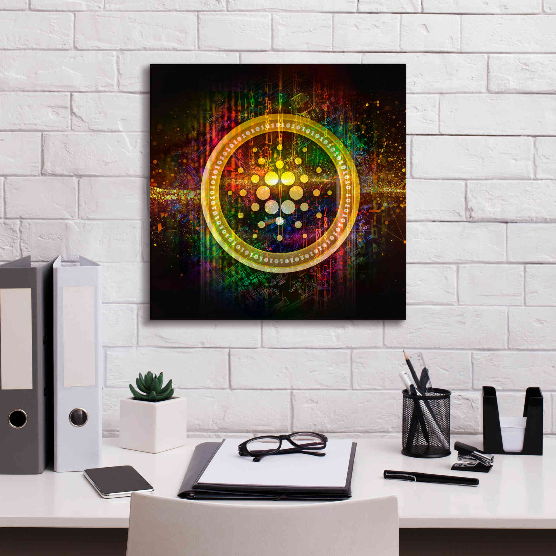 Epic Graffiti'Cardano Better Than Gold' by Epic Portfolio Giclee Canvas Wall Art,18 x 18