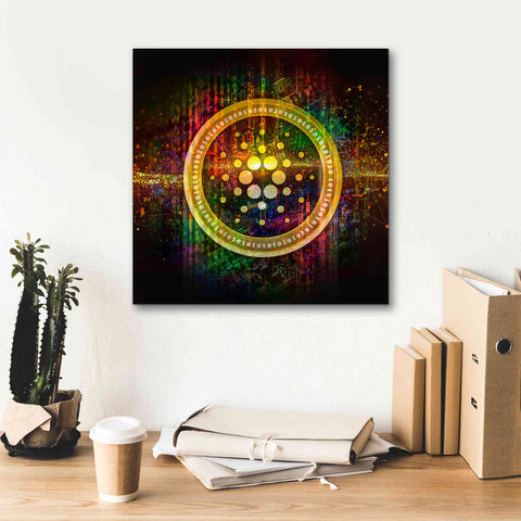 Image of Epic Graffiti'Cardano Better Than Gold' by Epic Portfolio Giclee Canvas Wall Art,18 x 18