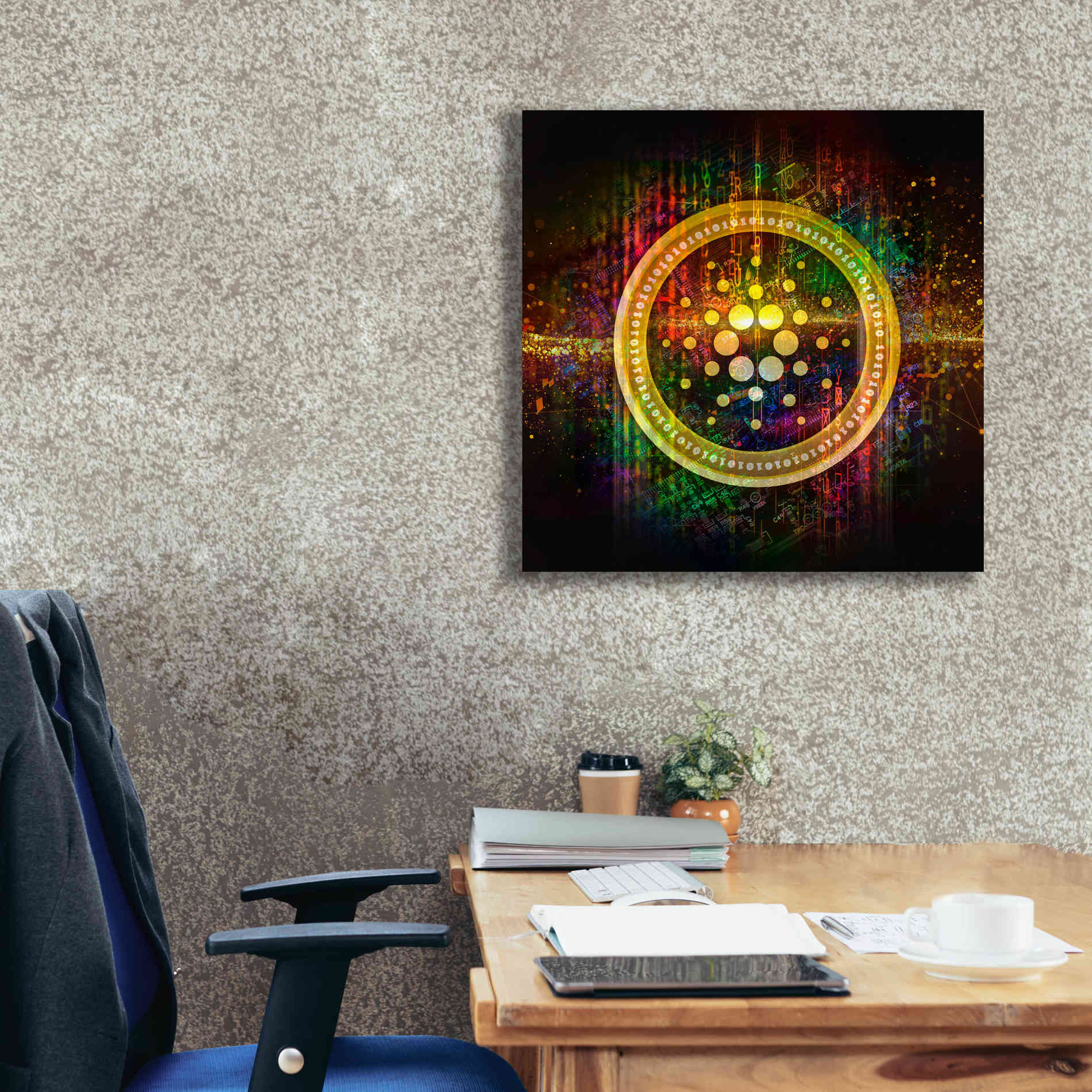 Epic Graffiti'Cardano Better Than Gold' by Epic Portfolio Giclee Canvas Wall Art,26 x 26