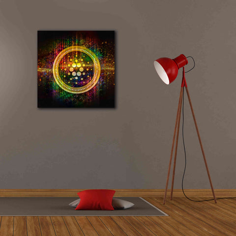 Image of Epic Graffiti'Cardano Better Than Gold' by Epic Portfolio Giclee Canvas Wall Art,26 x 26