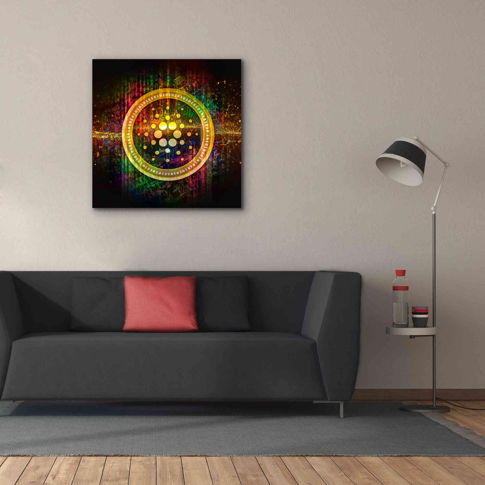 Epic Graffiti'Cardano Better Than Gold' by Epic Portfolio Giclee Canvas Wall Art,37 x 37