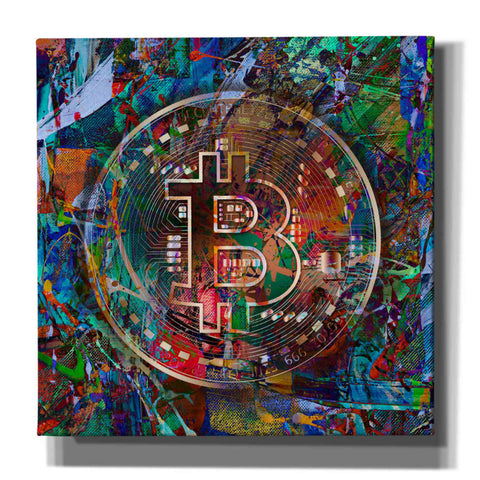 Image of Epic Graffiti'Bitcoin Bronze Abstract' by Epic Portfolio Giclee Canvas Wall Art