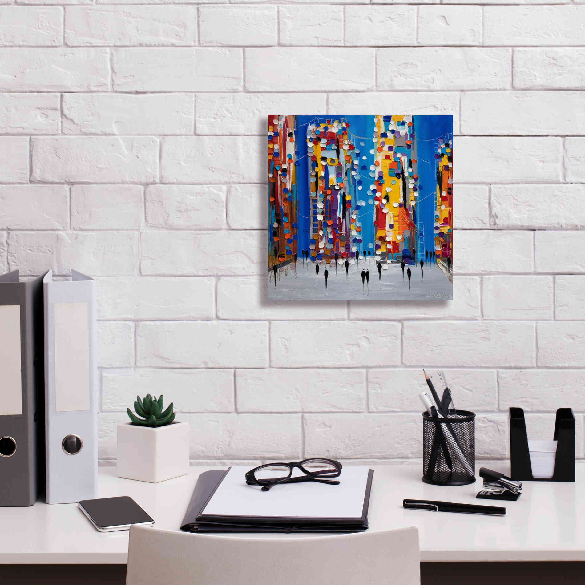 'City Sunrise' by Ekaterina Ermilkina Giclee Canvas Wall Art,12 x 12