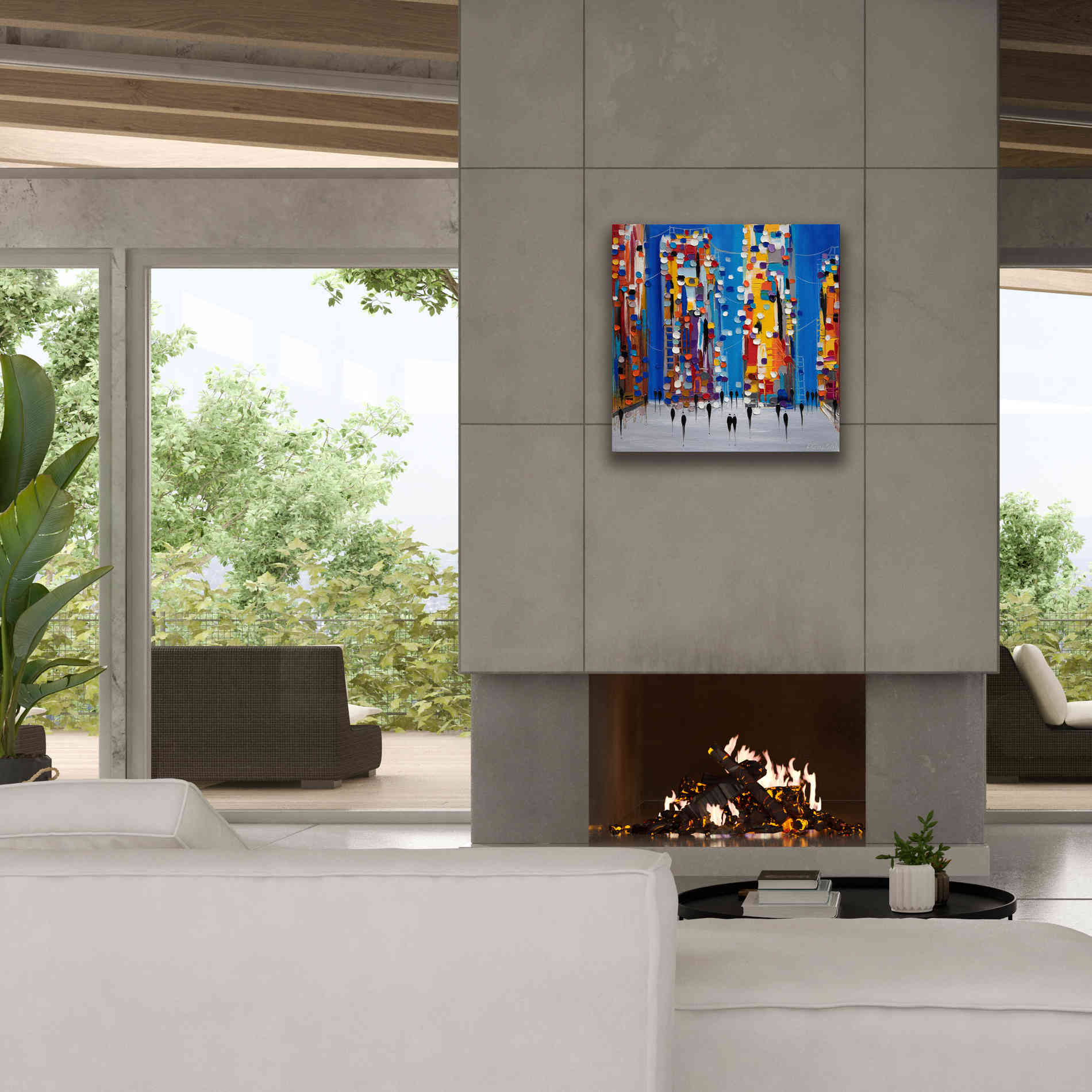 'City Sunrise' by Ekaterina Ermilkina Giclee Canvas Wall Art,26 x 26