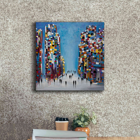Image of 'Cityscape' by Ekaterina Ermilkina Giclee Canvas Wall Art,18 x 18