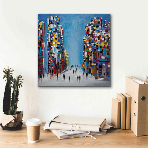 Image of 'Cityscape' by Ekaterina Ermilkina Giclee Canvas Wall Art,18 x 18