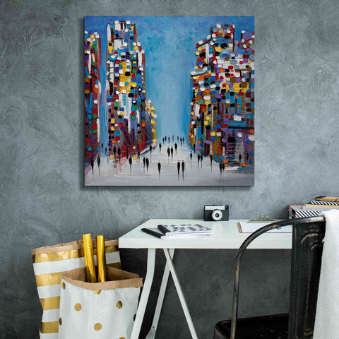 Image of 'Cityscape' by Ekaterina Ermilkina Giclee Canvas Wall Art,26 x 26