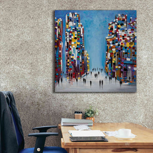 'Cityscape' by Ekaterina Ermilkina Giclee Canvas Wall Art,37 x 37