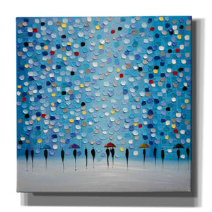 'Colorful City Umbrellas' by Ekaterina Ermilkina Giclee Canvas Wall Art
