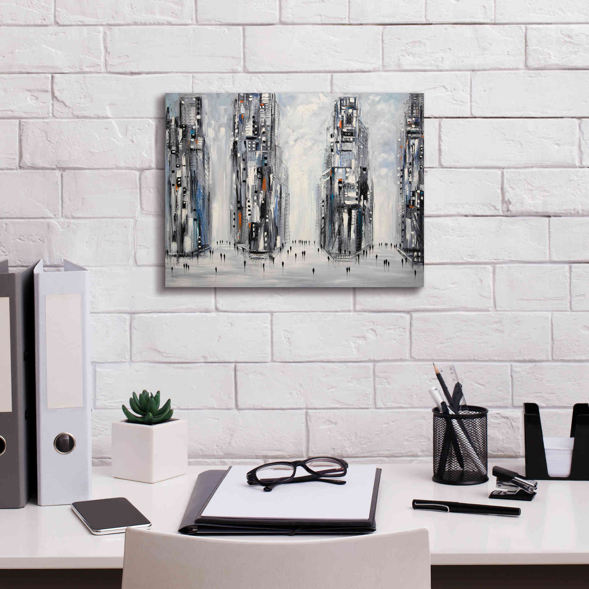 'In New York City' by Ekaterina Ermilkina Giclee Canvas Wall Art,16 x 12