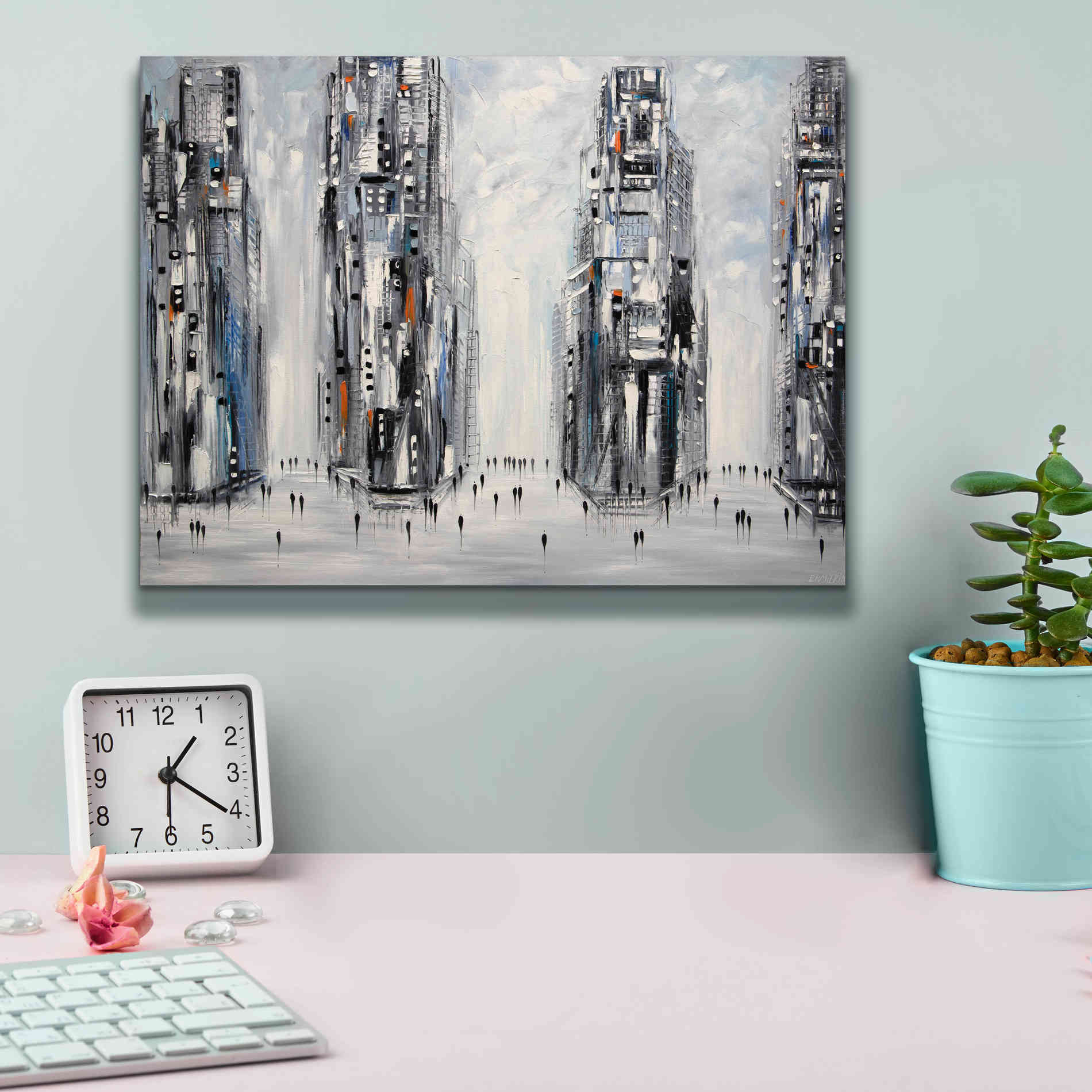 'In New York City' by Ekaterina Ermilkina Giclee Canvas Wall Art,16 x 12