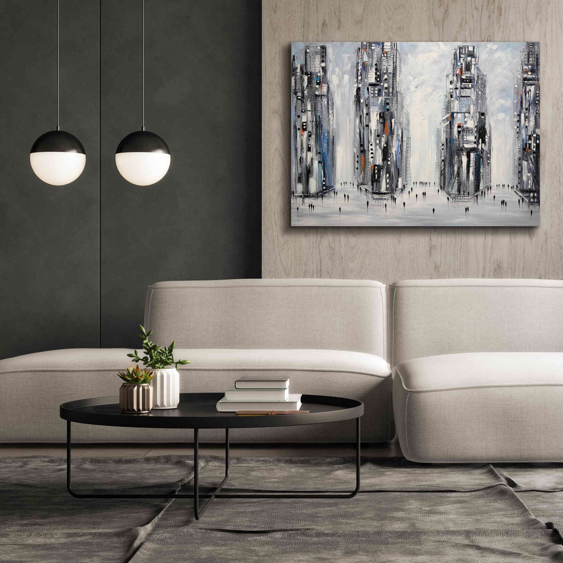 'In New York City' by Ekaterina Ermilkina Giclee Canvas Wall Art,54 x 40