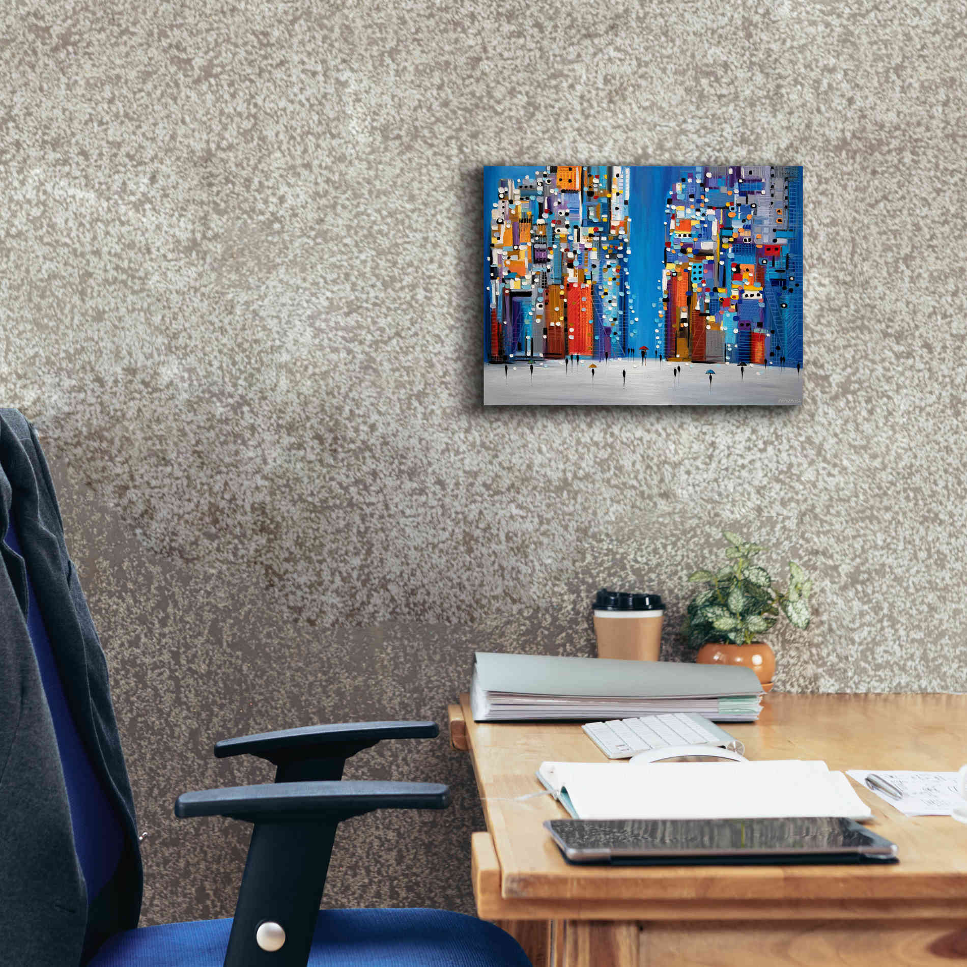 'Night Square' by Ekaterina Ermilkina Giclee Canvas Wall Art,16 x 12