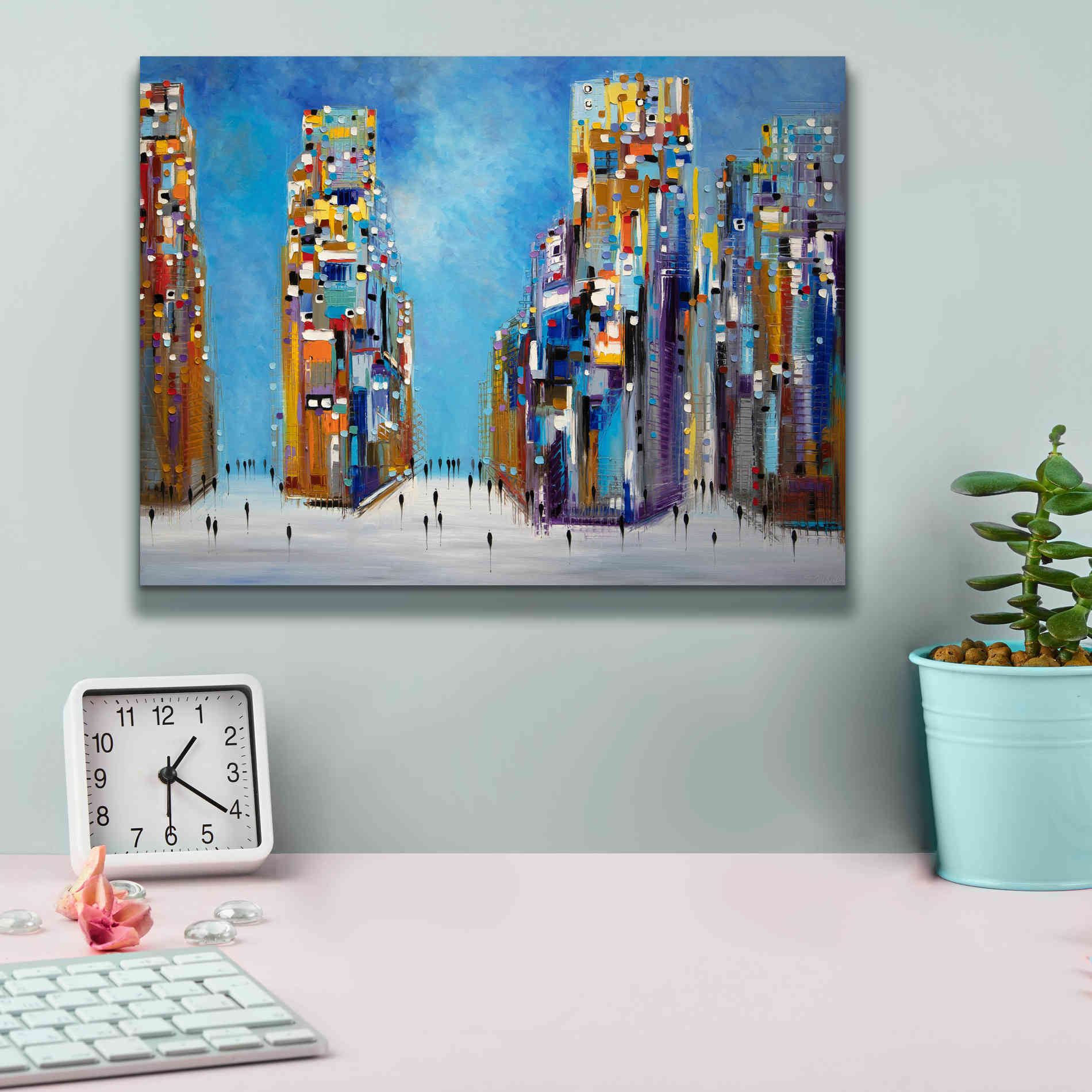 'Nyc Streets' by Ekaterina Ermilkina Giclee Canvas Wall Art,16 x 12
