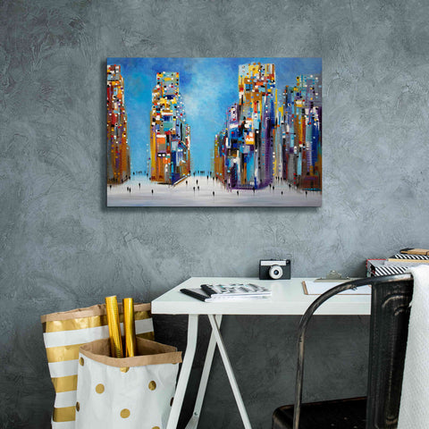 Image of 'Nyc Streets' by Ekaterina Ermilkina Giclee Canvas Wall Art,26 x 18