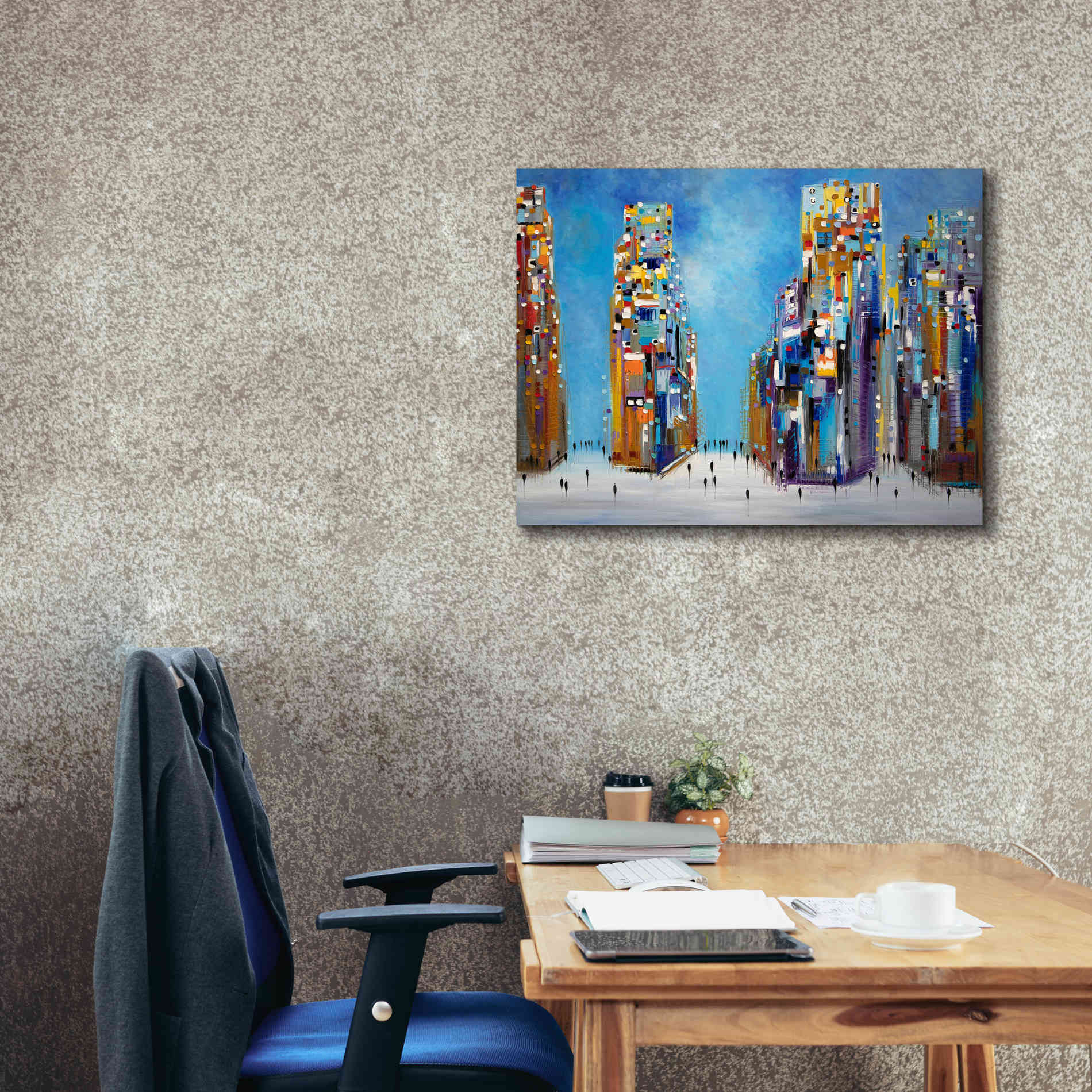 'Nyc Streets' by Ekaterina Ermilkina Giclee Canvas Wall Art,34 x 26