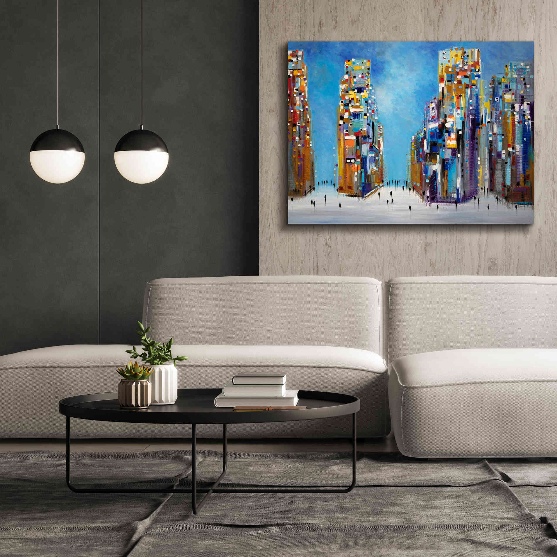 'Nyc Streets' by Ekaterina Ermilkina Giclee Canvas Wall Art,54 x 40