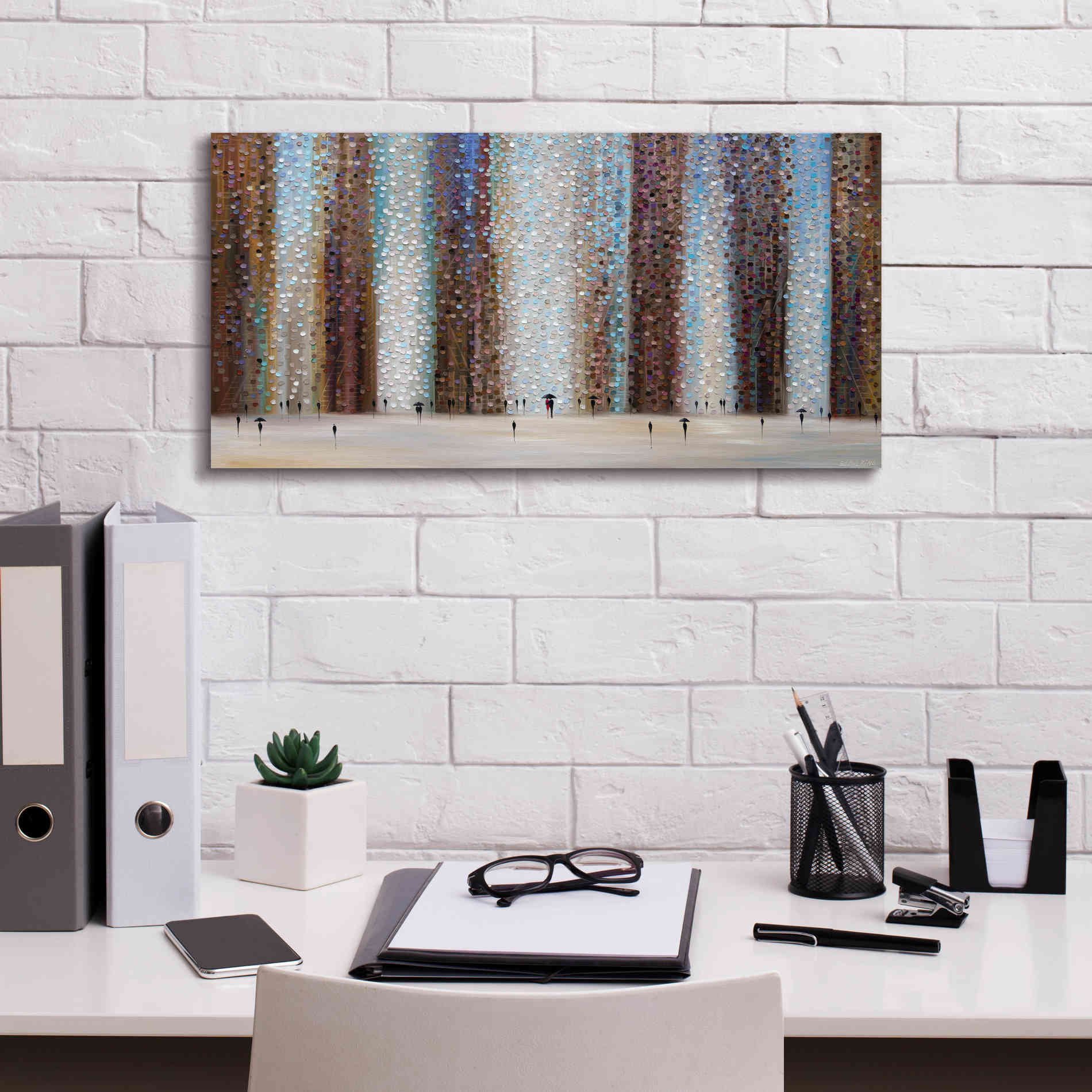 'Rain And Love' by Ekaterina Ermilkina Giclee Canvas Wall Art,24 x 12