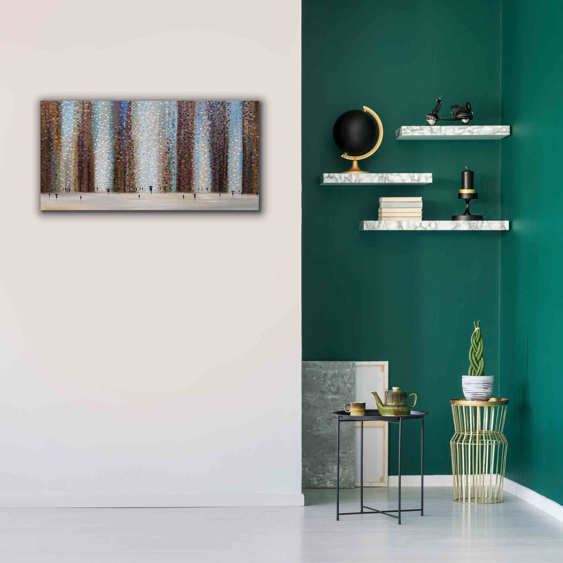 'Rain And Love' by Ekaterina Ermilkina Giclee Canvas Wall Art,40 x 20