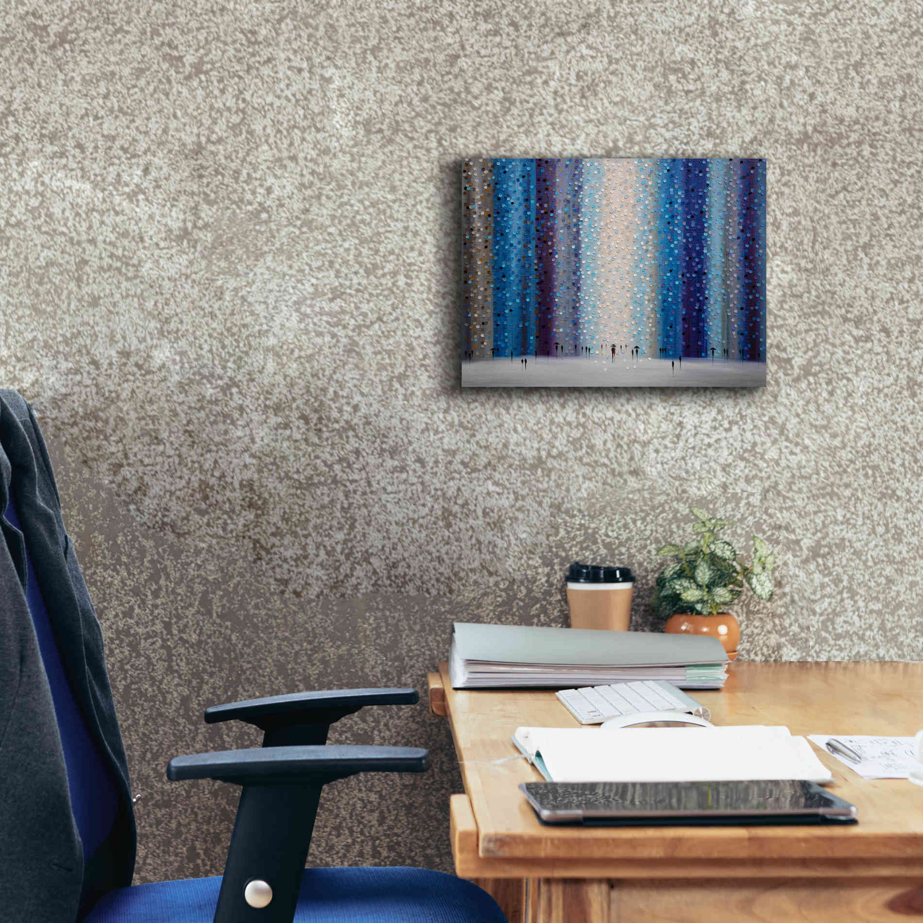 'Rainy City For' by Ekaterina Ermilkina Giclee Canvas Wall Art,16 x 12