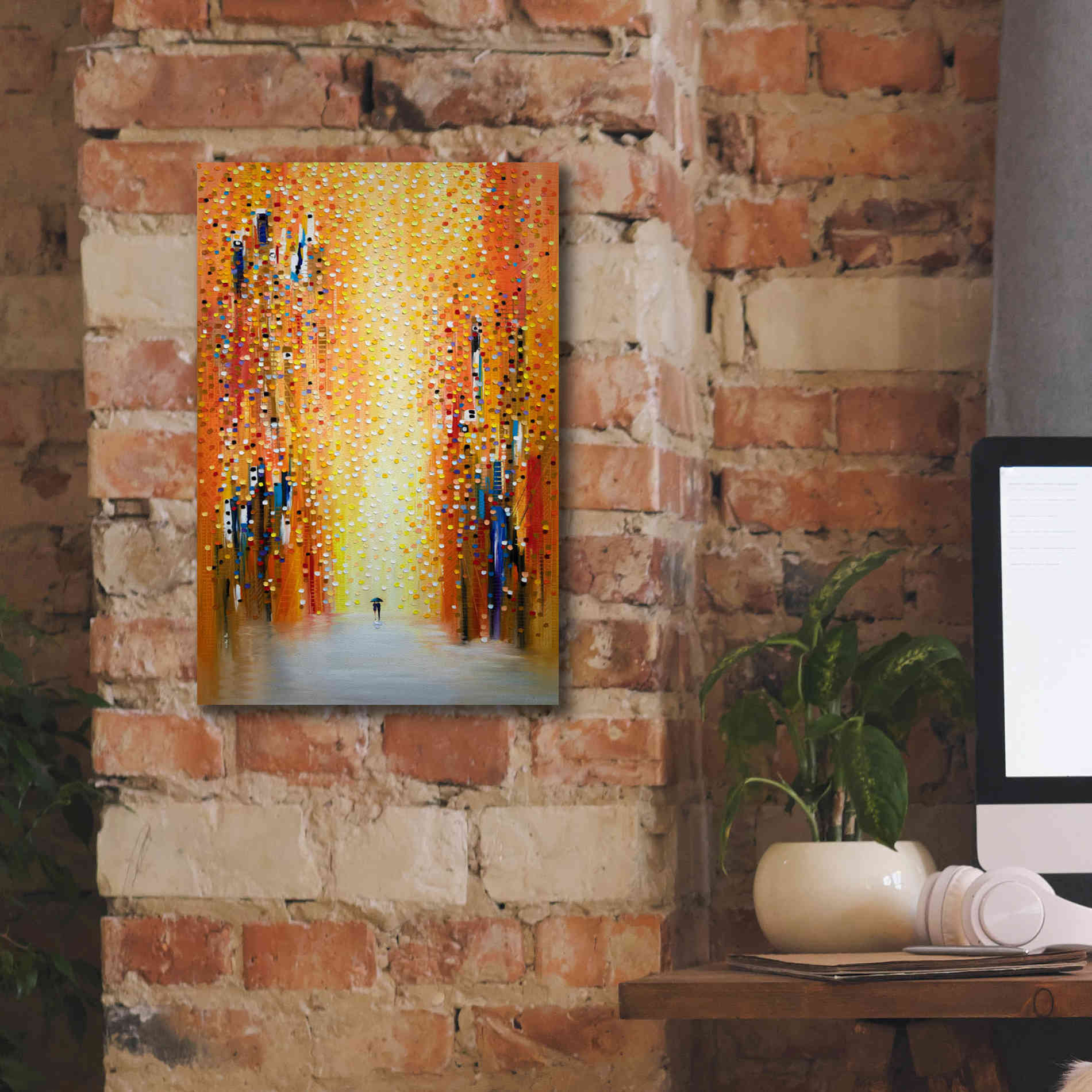 'Rainy Sunset Together' by Ekaterina Ermilkina Giclee Canvas Wall Art,12 x 18