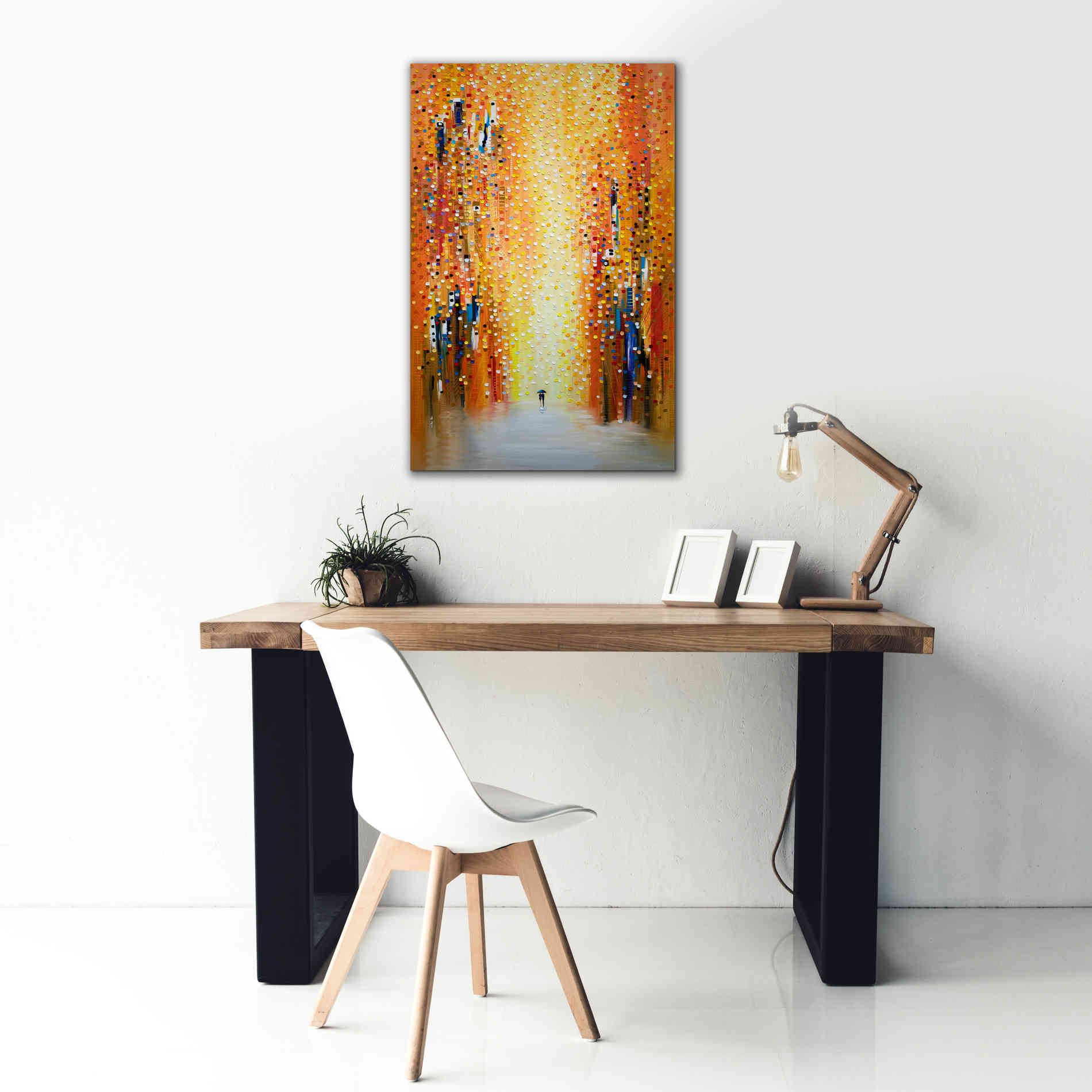 'Rainy Sunset Together' by Ekaterina Ermilkina Giclee Canvas Wall Art,26 x 40