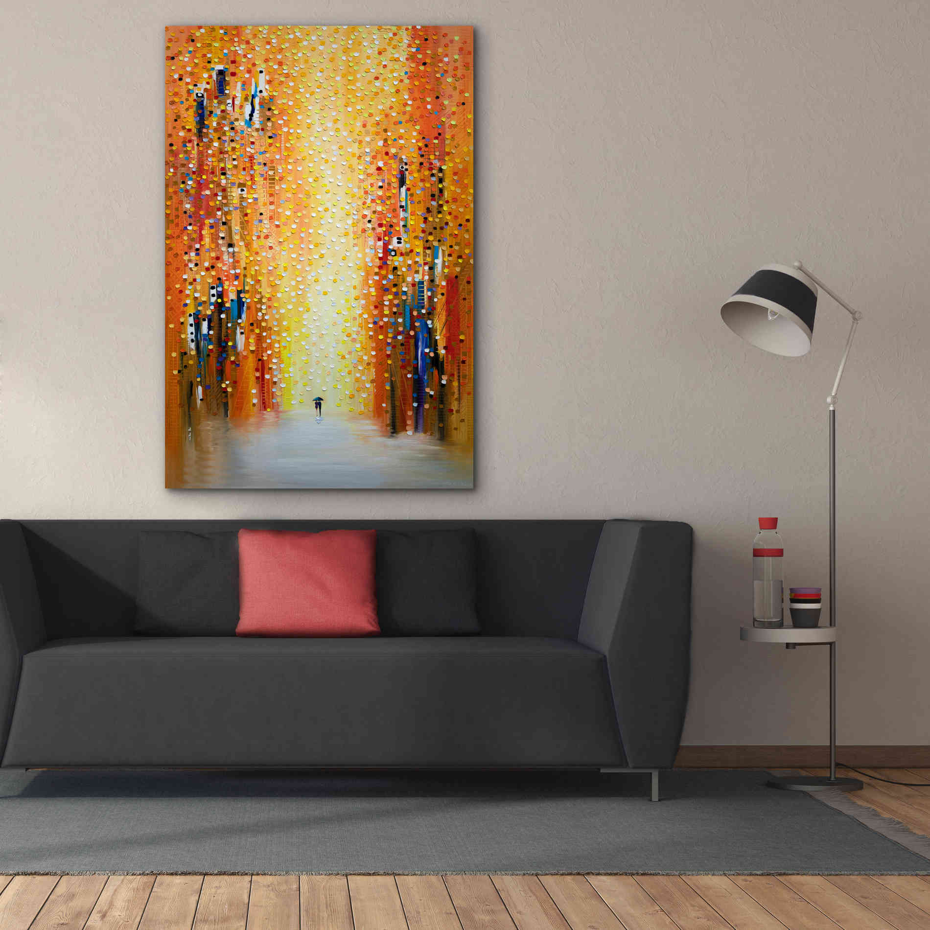 'Rainy Sunset Together' by Ekaterina Ermilkina Giclee Canvas Wall Art,40 x 60