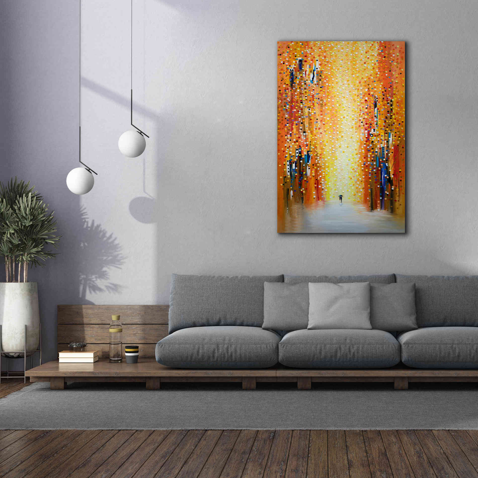 'Rainy Sunset Together' by Ekaterina Ermilkina Giclee Canvas Wall Art,40 x 60
