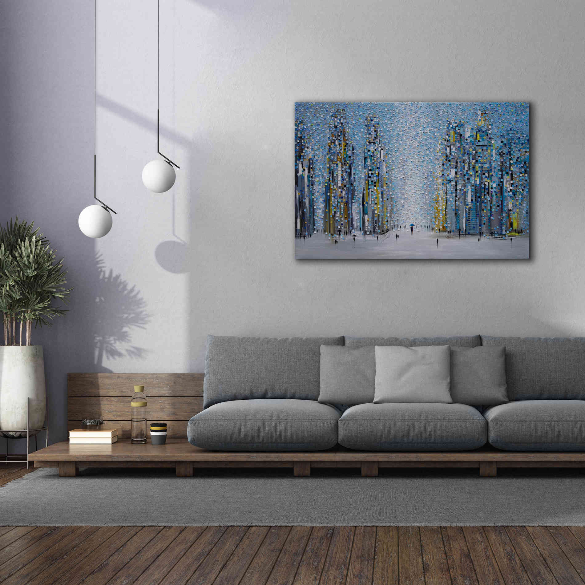 'Sunny City' by Ekaterina Ermilkina Giclee Canvas Wall Art,60 x 40