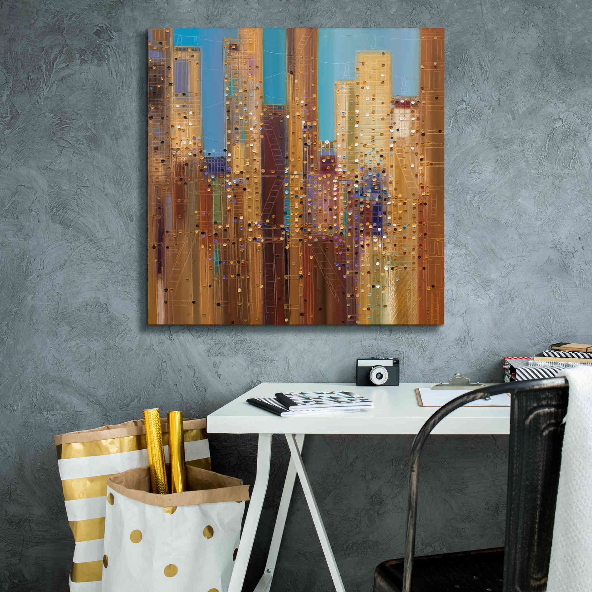 'Urban Empire' by Ekaterina Ermilkina Giclee Canvas Wall Art,26 x 26
