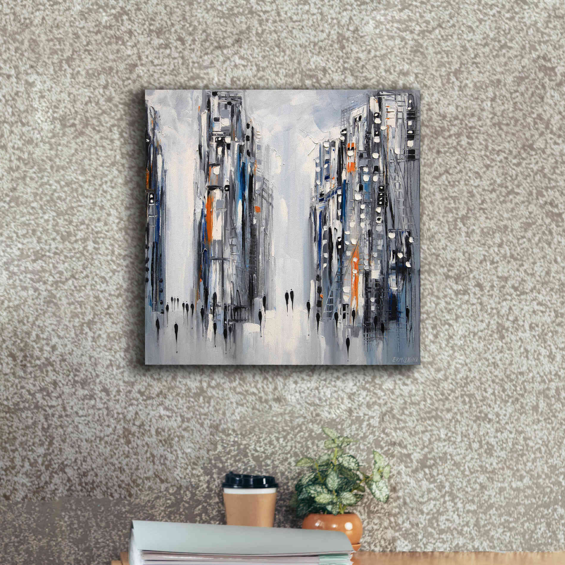 'City Escape' by Ekaterina Ermilkina Giclee Canvas Wall Art,18 x 18
